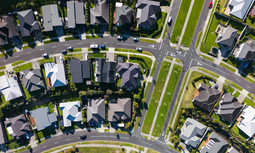 Aerial-view-of-a-new-developing-housing-colony